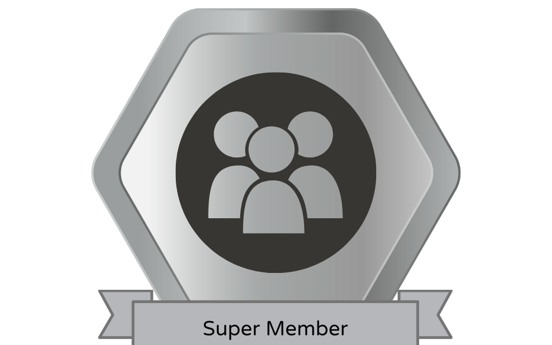 silver badge that reads: Super member