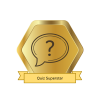 Gold badge that reads: quiz superstar