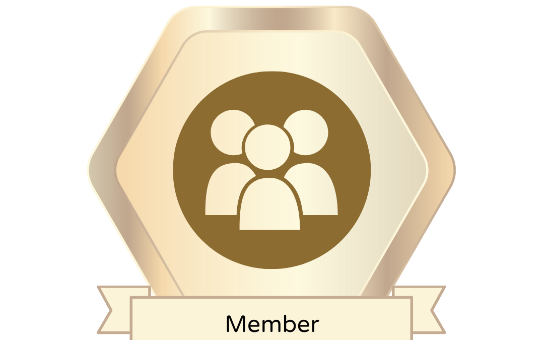 Bronze badge that reads: member