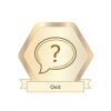 bronze badge that reads: quiz